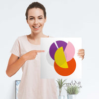 Selbstklebender Folienbogen Happy times - Größe: 30x30 cm