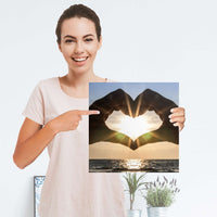 Selbstklebender Folienbogen Sunny Heart - Größe: 30x30 cm