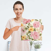 Selbstklebender Folienbogen Vintage Flowers - Größe: 30x30 cm