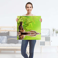 Selbstklebender Folienbogen Buddha Zen - Größe: 60x60 cm