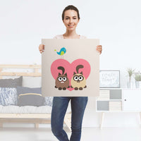 Selbstklebender Folienbogen Cats Heart - Größe: 60x60 cm