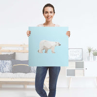 Selbstklebender Folienbogen Origami Polar Bear - Größe: 60x60 cm
