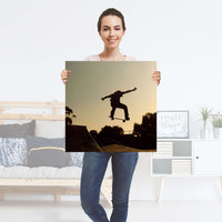 Selbstklebender Folienbogen Skater - Größe: 60x60 cm