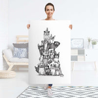 Selbstklebender Folienbogen Bully-Stapel - Größe: 80x120 cm