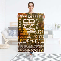 Selbstklebender Folienbogen Coffee Typo - Größe: 80x120 cm