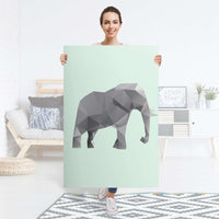 Selbstklebender Folienbogen Origami Elephant - Größe: 80x120 cm