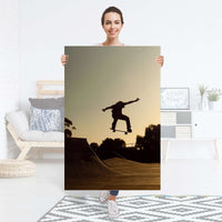 Selbstklebender Folienbogen Skater - Größe: 80x120 cm