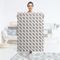 Selbstklebender Folienbogen Triangle Pattern - Grau - Größe: 80x120 cm