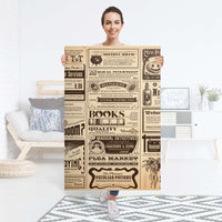 Selbstklebender Folienbogen Vintage Newspaper - Größe: 80x120 cm