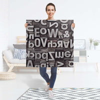 Selbstklebender Folienbogen Alphabet - Größe: 90x90 cm