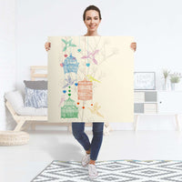 Selbstklebender Folienbogen Birdcage - Größe: 90x90 cm