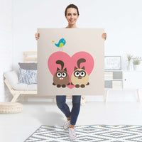 Selbstklebender Folienbogen Cats Heart - Größe: 90x90 cm