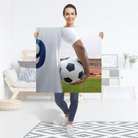 Selbstklebender Folienbogen Footballmania - Größe: 90x90 cm