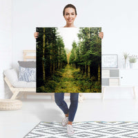 Selbstklebender Folienbogen Green Alley - Größe: 90x90 cm