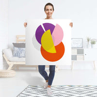 Selbstklebender Folienbogen Happy times - Größe: 90x90 cm