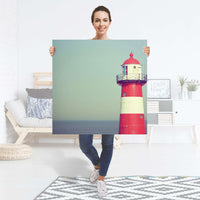 Selbstklebender Folienbogen Leuchtturm - Größe: 90x90 cm