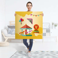 Selbstklebender Folienbogen Löwenstark - Größe: 90x90 cm