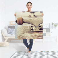 Selbstklebender Folienbogen Skateboard - Größe: 90x90 cm