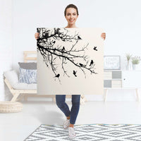 Selbstklebender Folienbogen Tree and Birds 1 - Größe: 90x90 cm