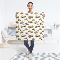 Selbstklebender Folienbogen Working Cars - Größe: 90x90 cm