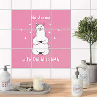 Klebefliesen Bad - Dalai Llama