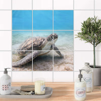 Klebefliesen Bad - Green Sea Turtle