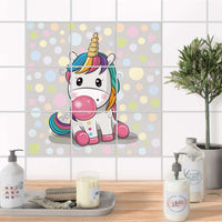 Klebefliesen Bad - Rainbow das Einhorn