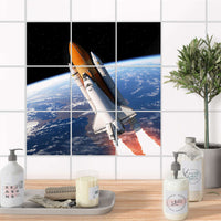 Klebefliesen Bad - Space Traveller