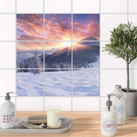Klebefliesen Bad - Zauberhafte Winterlandschaft