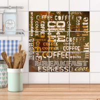 Klebefliesen Küche - Coffee Typo
