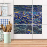 Klebefliesen Küche - Fish swarm