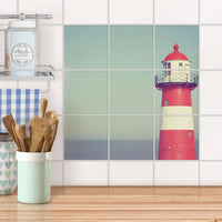 Klebefliesen Küche - Leuchtturm