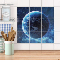 Klebefliesen Küche - Planet Blue