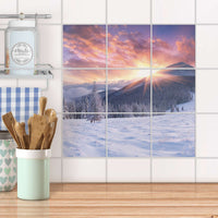 Klebefliesen Küche - Zauberhafte Winterlandschaft