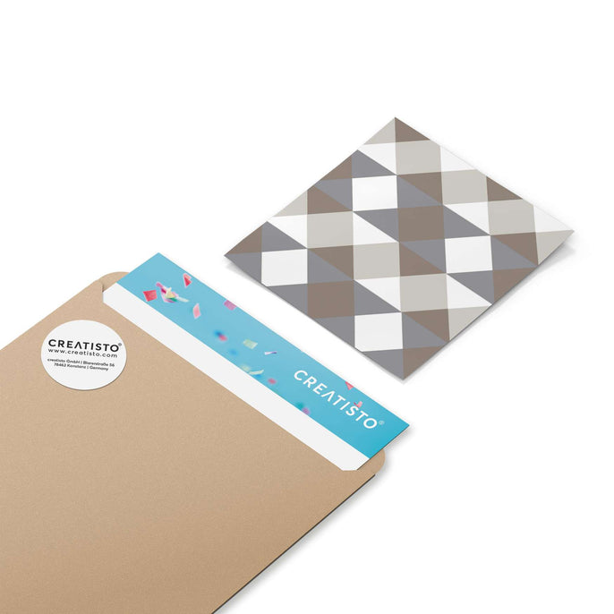 Klebefliesen Triangle Pattern - Grau - Paket - creatisto pds2