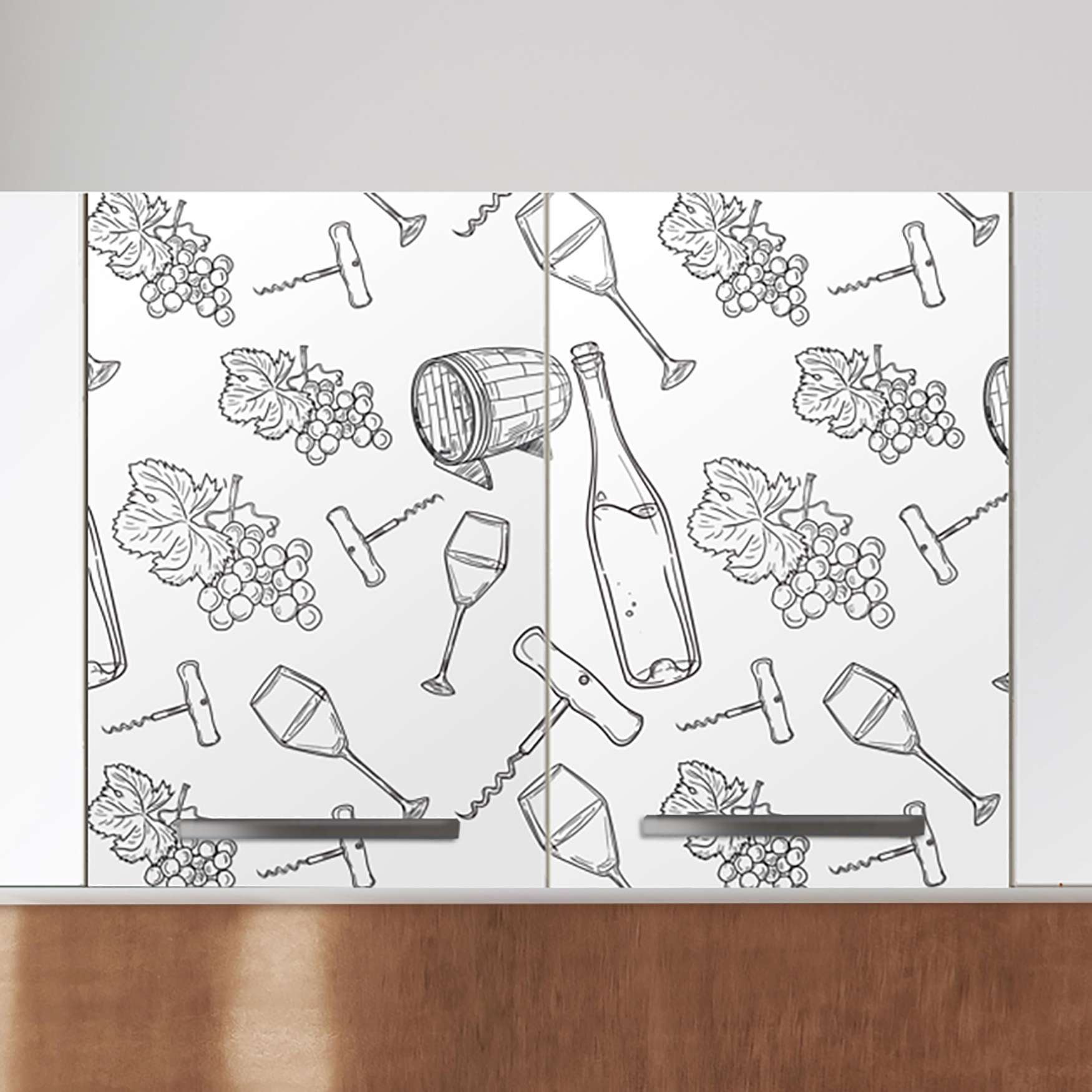 Klebefolie für die Küche - Wandschrank - Vino – creatisto