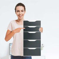 Klebefolie für Möbel Blaugrau Dark - IKEA Alex 5 Schubladen - Folie