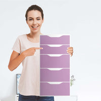 Klebefolie für Möbel Flieder Light - IKEA Alex 5 Schubladen - Folie