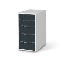 Klebefolie für Möbel Blaugrau Dark - IKEA Alex 5 Schubladen - weiss