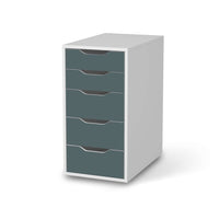 Klebefolie für Möbel Blaugrau Light - IKEA Alex 5 Schubladen - weiss