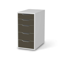 Klebefolie für Möbel Braungrau Dark - IKEA Alex 5 Schubladen - weiss