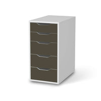Klebefolie für Möbel Braungrau Dark - IKEA Alex 5 Schubladen - weiss