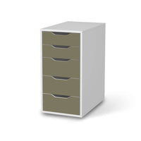 Klebefolie für Möbel Braungrau Light - IKEA Alex 5 Schubladen - weiss