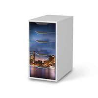 Klebefolie für Möbel Brooklyn Bridge - IKEA Alex 5 Schubladen - weiss