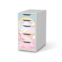 Klebefolie für Möbel Candyland - IKEA Alex 5 Schubladen - weiss