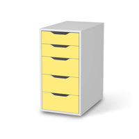 Klebefolie für Möbel Gelb Light - IKEA Alex 5 Schubladen - weiss
