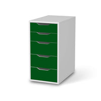 Klebefolie für Möbel Grün Dark - IKEA Alex 5 Schubladen - weiss