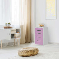 Klebefolie für Möbel Flieder Light - IKEA Alex 5 Schubladen - Wohnzimmer