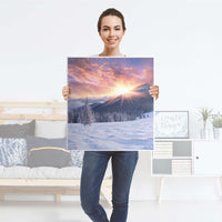 Klebefolie für Möbel Zauberhafte Winterlandschaft - IKEA Besta Regal 1 Türe - Folie