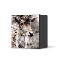Klebefolie für Möbel Hirsch - IKEA Besta Regal 1 Türe - schwarz